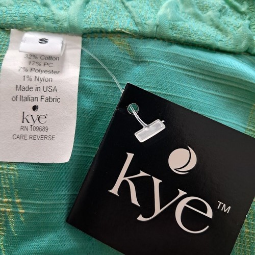 KYE S Women's Designer Fitted Zip-Front Golf Jacket Athleisure Lemon Lime Border - Picture 9 of 9