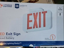 Lithonia Lighting LED Emergency Exit Sign Compliant Red Letters Brand New In Box