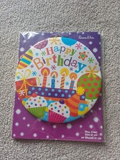 Brand New Large Happy Birthday Badge Party Supplies