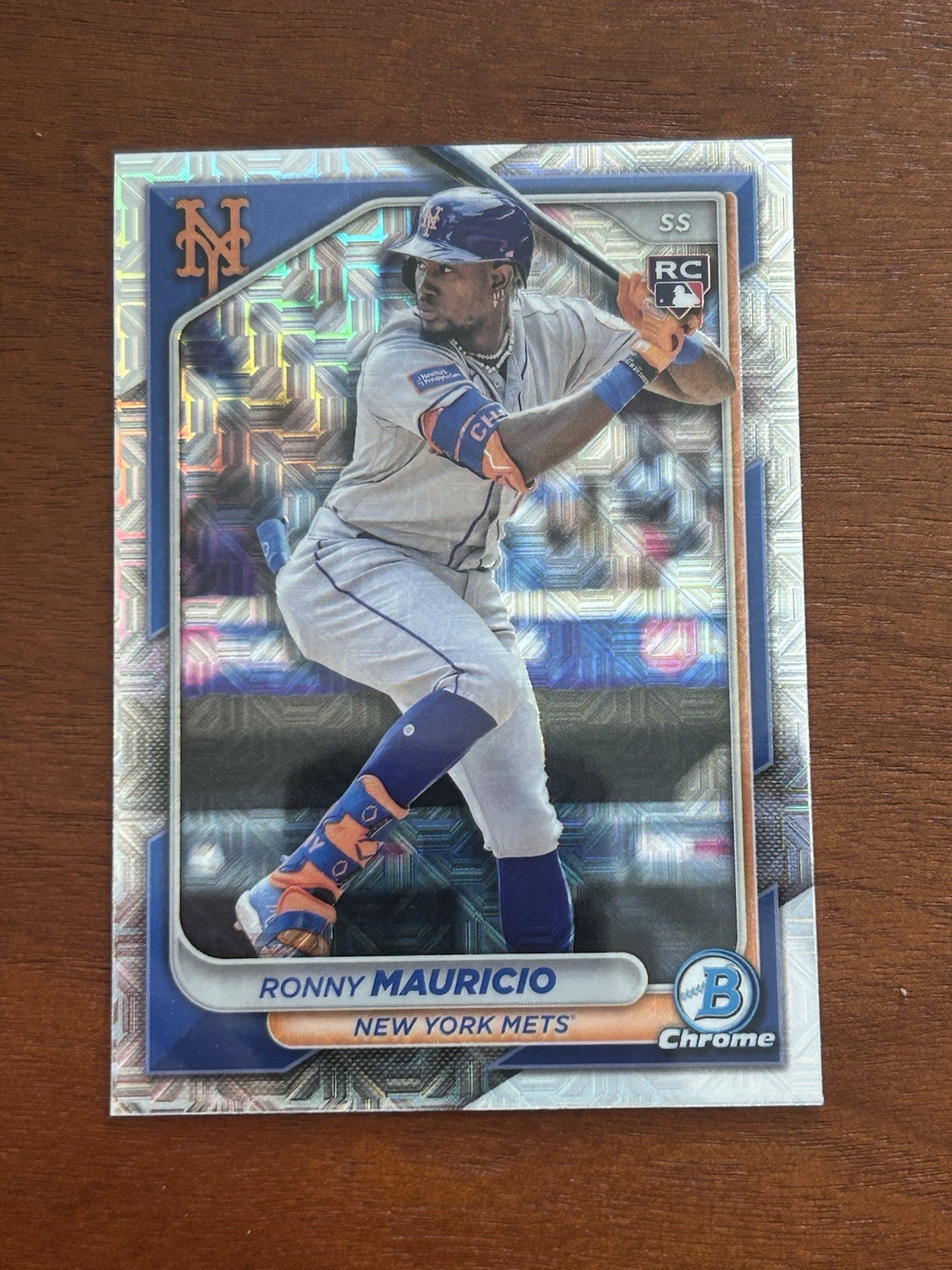 Ronny Mauricio 2024 Bowman Chrome - RC Mojo Refractor New York Mets #24