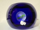 Beranek Czech Blue Floral MAGNUM 6 1/4" Art Glass Paperweight  — photo 7