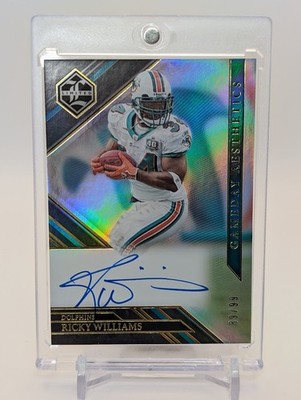 2022 Panini Limited Ricky Williams ON CARD AUTO /99 Gameday Aesthetics Dolphins