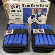 ALL PRO 10 Pound Pair 5 Lb ea Adjustable Ankle Weights - Free Shipping