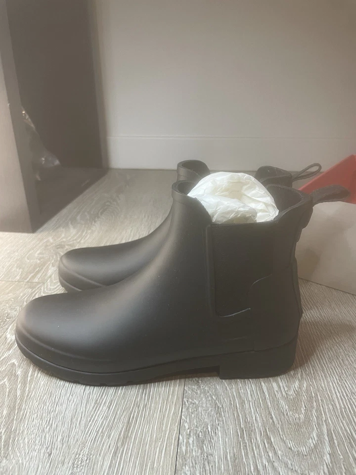 Botas de lluvia Hunter Refined Chelsea para mujer talla 6 Rock Pool (negras) WFS1017RMA Foto 3 de 4