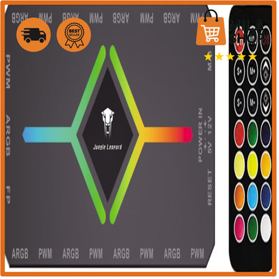 RGB Fan Hub 9x ARGB 5V 3 Pin 9x PWM 4 Pin magnetisch PC Lüfter Controller Hub