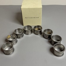 Pottery Barn 95% Real Pewter Napkin Rings Set...