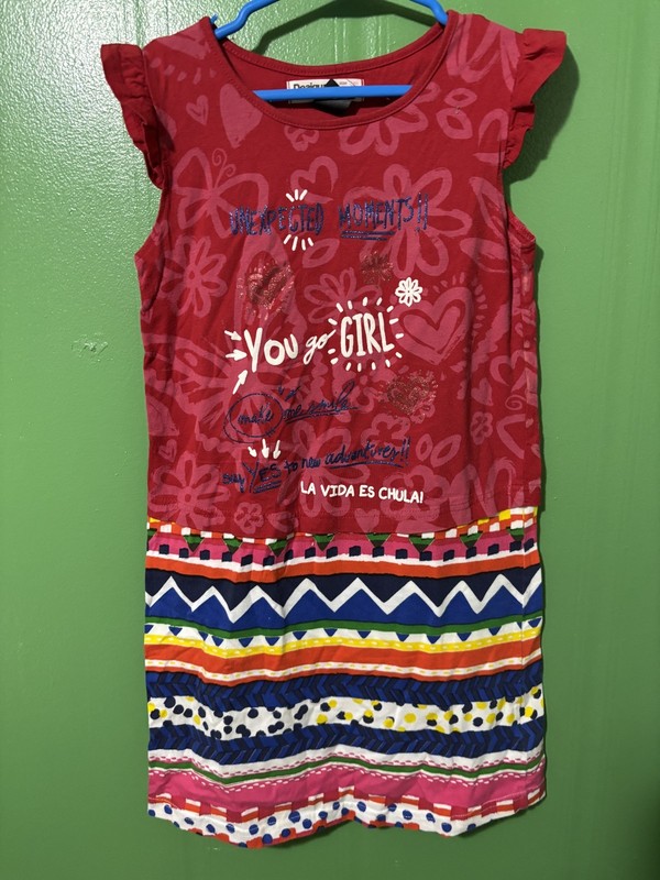SO CUTE DESIGUAL GIRLS DRESS SIZE9/ 10