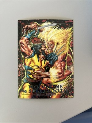 1992 marvel masterpieces wolverine vs sabertooth