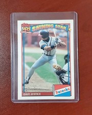 1991 Topps MLB David Justice Bazooka Shining Stars Atlanta Braves #18