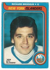 1979-80 O-PEE-CHEE # 176 RICHARD BRODEUR - NEW YORK ISLANDERS - OPC - HOCKEY !!