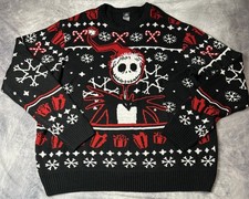 Nightmare Before Christmas Sweater Mens 2XL Jack Skellington Disney