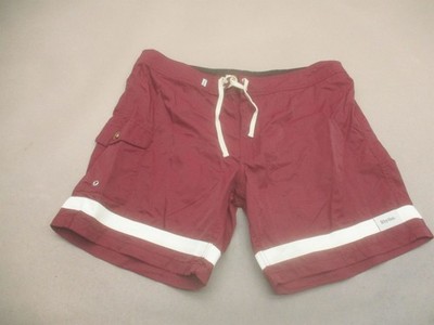 NWT Rhythm Size 34 Mens Bordo Drawstring Serfing Beach Sun Swimboard Shorts 434