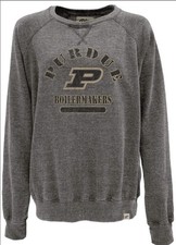 Blue 84 Purdue Boilermakers Pullover Sweatshirt Size Large Women's Charcoal Gray