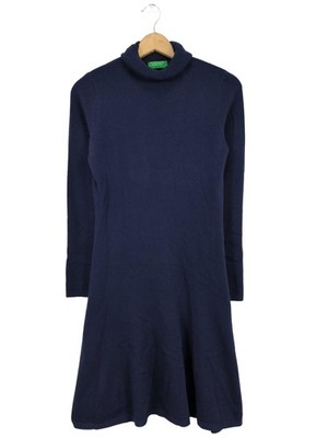 UNITED COLORS OF BENETTON Pulloverkleid Damen Kleid Gr. DE 34 blau Casual-Look
