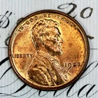 * 1923-P * SOLID+ BLAZING RED GEM BU MS LINCOLN WHEAT PENNY * FROM COLLECTION