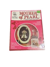 1973 Antique Vtg CraftMaster Mother Of Pearl Mosette Shell Craft Kit Lady Lace