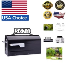 Modern Black Address Sign with Customizable Numbers, Weather-Resistant Design