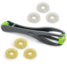 1 Dual-Sided Finger Hand Massager Roller with 6 Finger Massage Rings