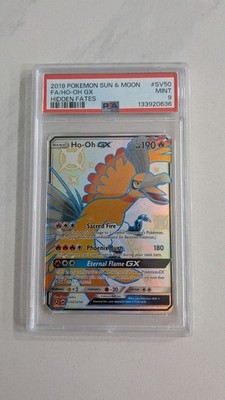 Ho-Oh GX SV50/SV94 Shiny Holo Rare PSA 9 TCG Sun & Moon Hidden