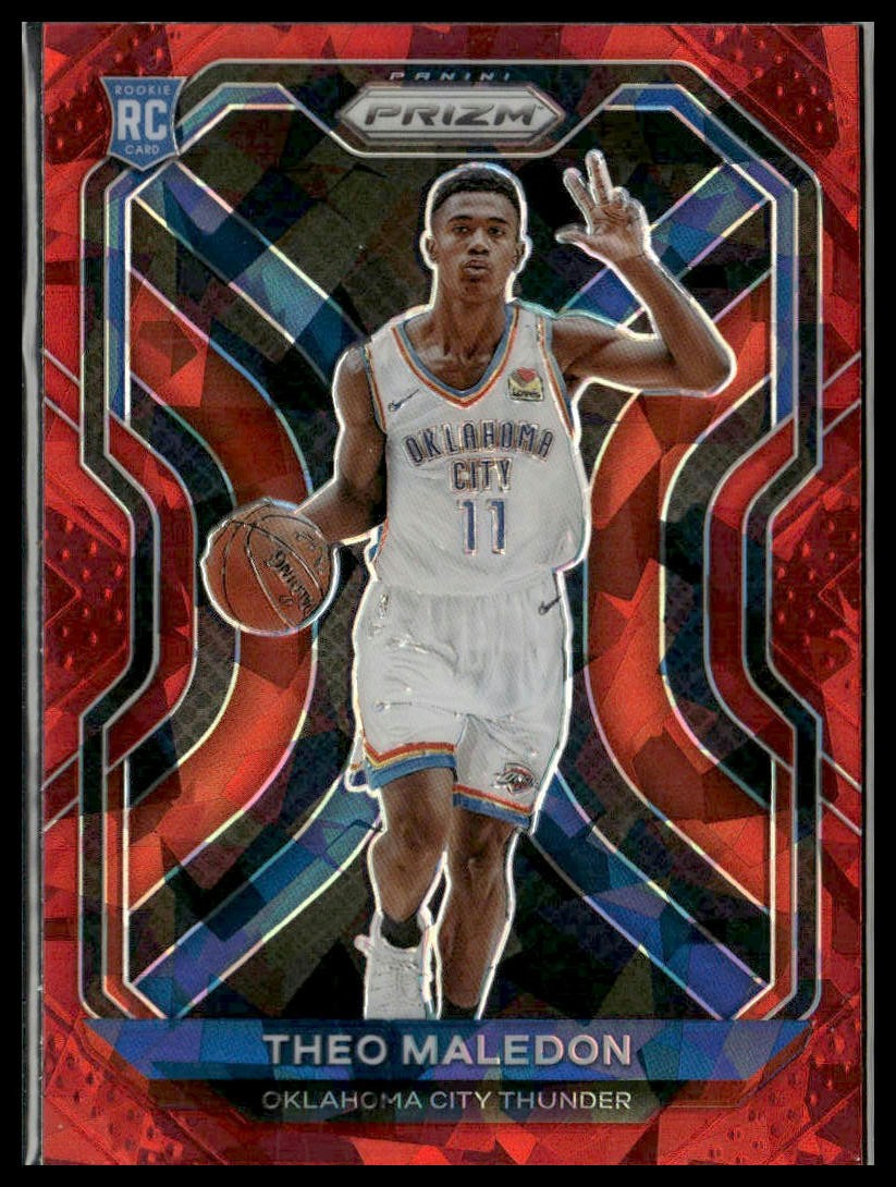 2020-21 Panini Prizm #289 Theo Maledon Red Ice Prizms
