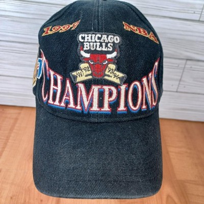 Vintage Chicago Bulls Hat Cap Strap Snap Back Lot of 2 NBA