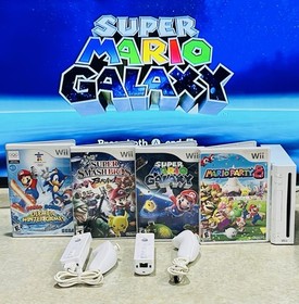 Nintendo Wii, Bundle RVL-001(USA) W/4 Games, Remotes & Cables: Tested!