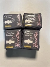 4 X CAREFREE BREATHE REGULAR ULTRA THIN PADS w. WINGS 16 PADS EACH