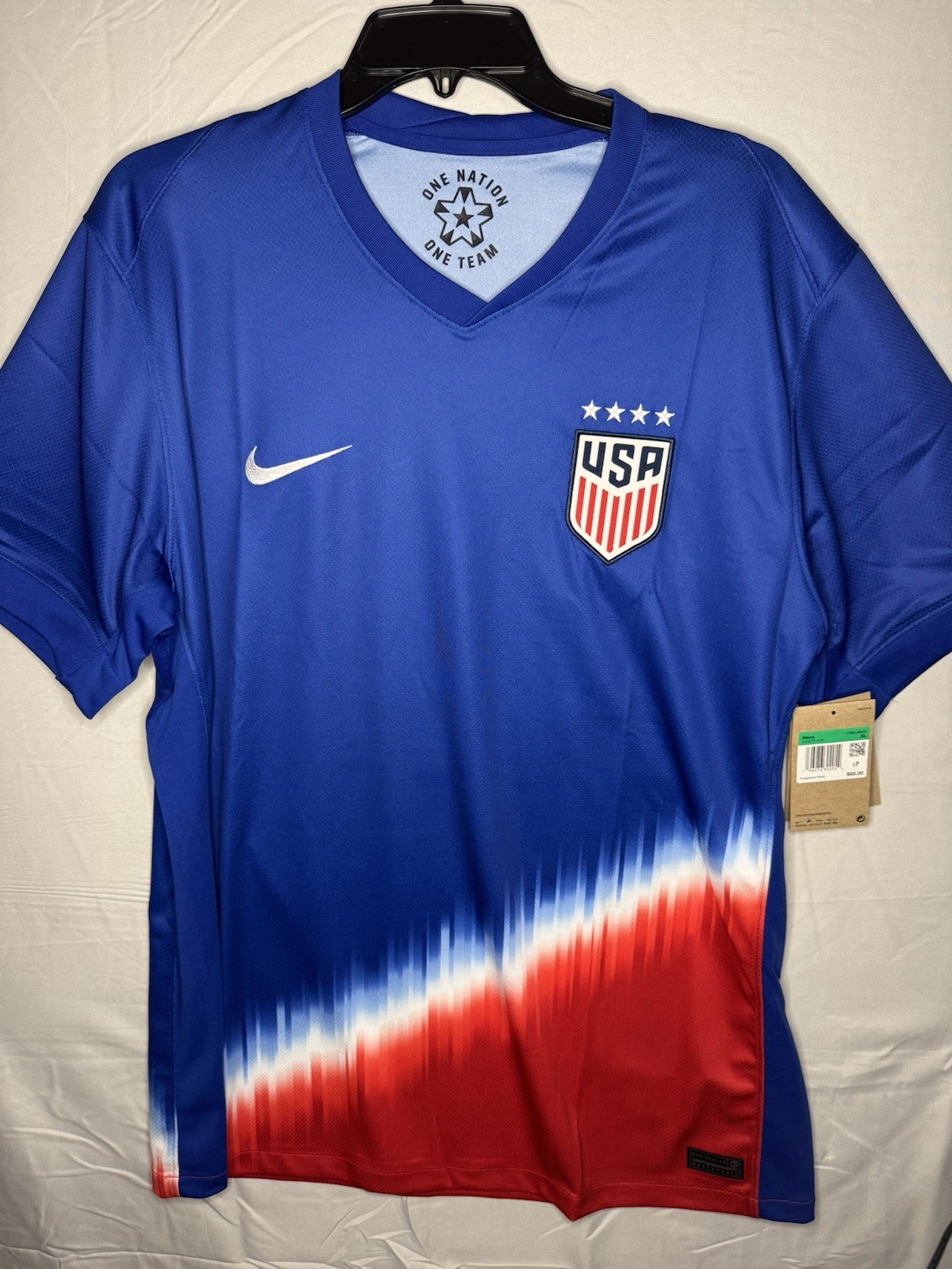 Nike USMNT 2024 Stadium Away Men's Soccer Jersey, Old Royal/White, Size XL NEW