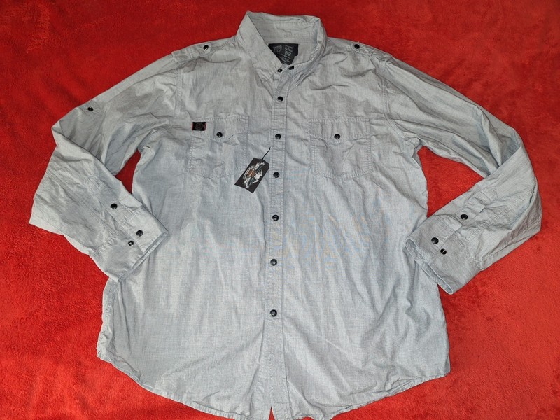 HARLEY DAVIDSON    MENS XXL GRAY   LONGSLEEVE   SHIRT NEW W/ TAGS