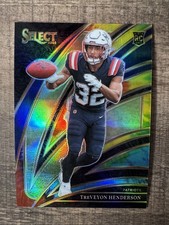 2025 Panini Select #278 TreVeyon Henderson -Tie-Dye Prizm Shock #/25 - Patriots