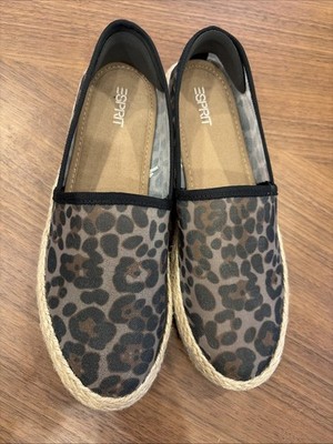 Esprit ''Maven'' Leopard Print Mesh Espadrilles Women's Size 7.5 NEW NO BOX