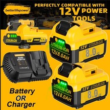 NEW PACK 12v 12 Volt Max Lithium Battery / Charger For Dewalt DCB127-2 DCB120