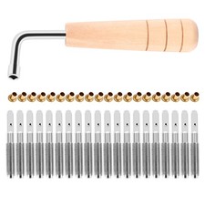 20 Pcs Tuning Pin Nails and 20Pcs Rivets,with L-Shape Tuning Wrench,for7859