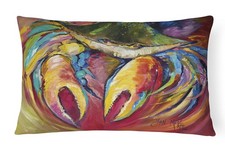 Caroline's Treasures JMK1106PW1216 Blue Crab Stars Canvas Decorative Pillow