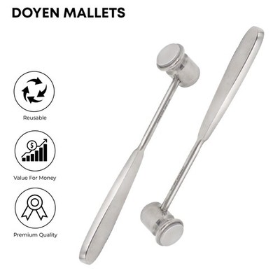 Doyen Mallet Bone Hammer Orthopedic Surgical Instrument German Stainless Steel