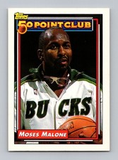1992-93 Topps #208 Moses Malone Near Mint or Better