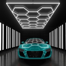 LED Hexagon Lights - Garage Lights, 556W 66720 Lumen Cool White Light 6500K, ...