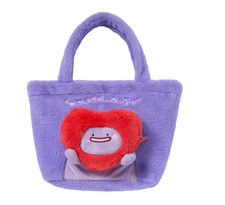 Pokemon Store Korea Official Ditto Metamong Plush Tote Bag Zipper Heart Pocket