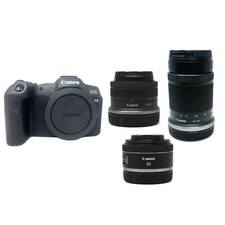 Canon R8 Camera + RF-S 18-45mm + RF-S 55-210mm + RF 50mm Lens - UK Next Day Del