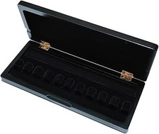 Wooden Bassoon Reed Case, Red/Black, for 3/5/10 Reeds for 10 reeds, Black