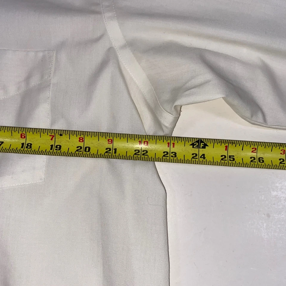 Camisa de vestir Towncraft sin arrugas para hombre 16,5 34 35 manga larga crema Foto 4 de 4