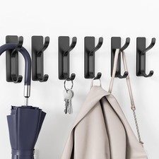 pickpiff Self Adhesive Hooks for Hanging: Heavy Duty Stick On (Hold 6KG), Stick