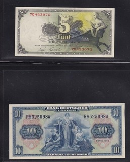 BRD BDL 5 DM 9. 12. 1948 10 DM 22. 8. 1949 absolut kassenfrisch LUXUS TOP