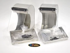Set of 2 HENRY SCHEIN Lab Splash Hoods with Lucite Shields & Lights #100-6068