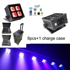Led 4x20W RGBWAUV Outdoor DJ Battery Wireless Par Can Uplights 8pcs charge case