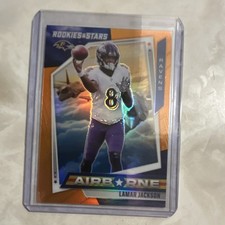 2021 Panini Rookies & Stars Airborne Orange Prizm Lamar Jackson #AB-9 /25 NFL