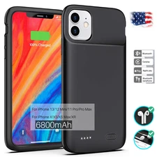 Battery Power Bank Charger Case For iPhone 16 15 14 13 12 11 XR 8 Charging Cover