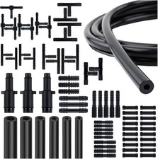 Vacuum Line Kit, 6Pcs 5Ft Vacuum Hose Automotive with 64Pcs Vacuum Line Connecto