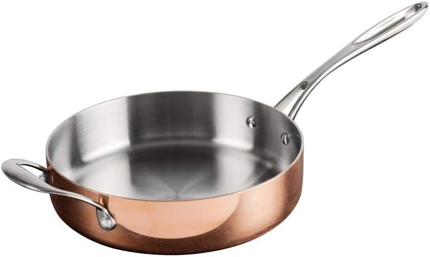 Vogue Induction Tri-Wall Copper Saute Pan - 240mm 9""