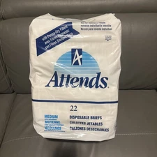 Pack Of 22 Medium 1995 Attends Waistband Vintage Plastic Adult Diapers